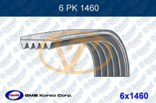 GMB 6PK1460 - ALTERNATÖR KANALLI KAYIŞ KLIMASIZ CONNECT 1,8TDC resmi