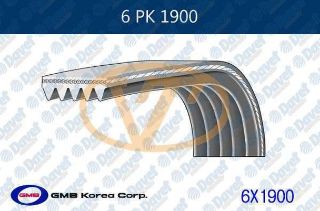 GMB 6PK1900 - ALTERNATÖR KANALLI KAYIŞ X20XEV VECTRA B resmi