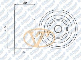 TRİGER GERGİ RULMANI ACCENT 1,3-1,5 SCOUPE 1,5 95- resmi