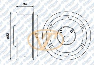 TRİGER GERGİSI AUDI 80  90  SEAT CORDOBA  İBİZA  TOLEDO  VOLKSWAGEN GOLF  JETTA  PASSAT  CADDY  SANTANA  TRANSPORTER  VENTO resmi