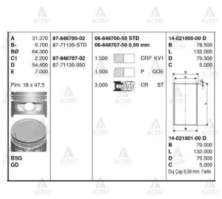 SEGMAN ACCENT  95-00 1.5  76.00MM  0.50 TAKIM resmi
