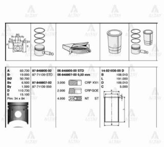 SEGMAN HD-72 D4AF 0.50 TAKIM resmi