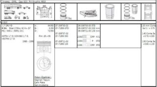 SEGMAN TAKIMI X17D ASTRA F VECTRA A COMBO B (28,50MM) STD TAKIM resmi