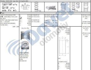 SEGMAN STD 944MM PEUGEOT FIAT RENAULT BOXER DUCATO MASTER 2.8TD TAKIM resmi