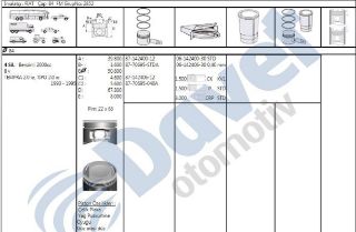 SEGMAN STD TEMPRA TİPO 2.0 İE 8V 16V TAKIM resmi