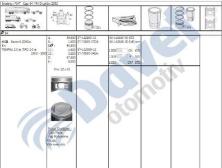 PİSTON SEGMAN FIAT 84 MM 0.40 TEMPRA 2.0 8V 87-142 406-12 TAKIM resmi
