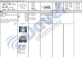 PİSTON+SEGMAN 2.0 TDCI -DW10BTED4 MONDEO/07- 307 SW/307 CC/308/308 SW 04-12 resmi