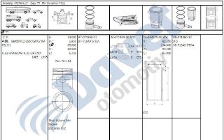 PİSTON + SEGMAN STD 77MM RENAULT MEGANE OPTIMA FAIRWAY 1.6   #### TAKIM resmi