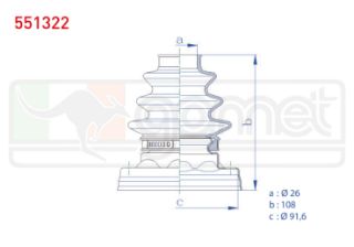 AKS KÖRÜĞÜ KİTİ SOL SAĞ ARKA METAL İÇ BMW 3 SERISI (E90) 320 İ 26X108X91,6 2005-2011/ 3 SERISI (E90) 318İ 2005-2011/ X1 (E84) 1.8İ 2011-/ 1 SERISI (E81) 120İ 2004-2012 resmi
