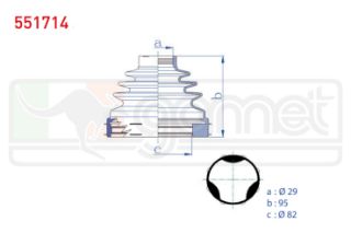 AKS KÖRÜĞÜ KİTİ SOL SAĞ İÇ CITROEN JUMPER III 2.2 HDI 29X95X82 2006-2014 / FIAT DUCATO (250) 2.3 MJT 2006-2014 / PEUGEOT BOXER III 2.2 HDI 2006-2014 resmi