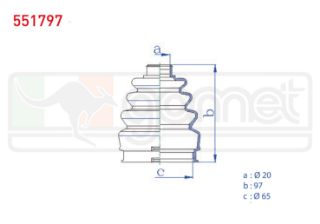 AKS KÖRÜĞÜ KİTİ SOL SAĞ İÇ FIAT DOBLO (119,223) 1.6 20X97X65 2001-2010 / FIAT ALBEA 1.6 2003-2007 / PALİO (178BX) (178DX) 1.4İ 1996-2005 / PANDA (169) 1.3 MJT 2003-2012 resmi