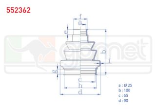 AKS KÖRÜĞÜ KİTİ SOL SAĞ İÇ OPEL ASTRA H 1.3 CDTI 25X100X65 2004-2010 / ASTRA G (F69) 1.7 CDTI 1998-2005 / VECTRA B 1.8İ 16V 1995-2003 / ZAFİRA B 1.7 CDTI 2005-2011 / ZAFİRA A 1.6 16V 1999-2005 resmi