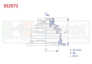 AKS KÖRÜĞÜ KİTİ SOL RULMANLI İÇ RENAULT KANGOO (KC0/1) 1.5 DCI 27,92X88X74 1998-2008 / CLİO II (BB0/1/2,CB0/1/2) 1.5 DCI 1998-2005 / MASTER II (FD) 2.2 DCI 1998-2010/LAGUNA II(BG0/1) 1.9 DCI 2001-2007 resmi