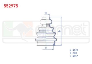 AKS KÖRÜĞÜ KİTİ SOL SAĞ İÇ VOLKSWAGEN TRANSPORTER V (7HA,7HH,7EA,7EH) 1.9 TDI 23X103X57 2003-2011 / MERCEDES VİTO (638) 108 D 1997-2003 / FORD GALAXY (WGR) 1.9 TDI 1995-2006 resmi