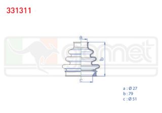 AKS KÖRÜĞÜ KİTİ SOL SAĞ ARKA DIS BMW 3 SERISI (E90) 320D 27X79X51 2005-2011/ 3 SERISI (E91) 330İ 2005-2011/ X1 (E84) 2.0 D 2011-/ X3 (E83) 2.0D 2004-2010/ 1 SERISI (E81) 116D 2004-2012 resmi
