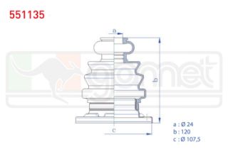 AKS KÖRÜĞÜ KİTİ SOL SAĞ ON-ARKA İÇ VOLKSWAGEN TRANSPORTER IV (70XB,70XC,7DB,7DW) 2.5 TDI 24X120X107,5 1990-2003 / AUDI A4 (8D2,B5) 1.8 T 1994-2001 / SKODA SUPERB (3U4) 2.0 2002-2010 resmi