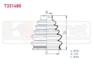 AKS KÖRÜĞÜ KİTİ SOL SAĞ DIS TERMOPLASTIK CITROEN BERLİNGO 1.6 HDI 35X118X84 2008- / C-ELYSEE 1.6 HDI 2012- / C3 III 1.6 HDI 2016- / PEUGEOT PARTNER TEPEE 1.6 HDI 2008- / 206 (2A/C) 2.0İ GTI 1998-2006 resmi