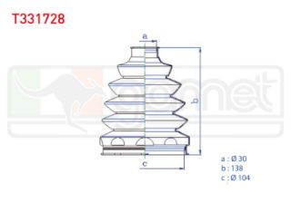 AKS KÖRÜĞÜ KİTİ SOL SAĞ DIS TERMOPLASTIK CITROEN JUMPER III 2.2 HDI 30X138X104 2006-2014 / FIAT DUCATO (244) 2.3 JTD 2002-2006 / PEUGEOT BOXER III 2.2 HDI 2006-2014 resmi