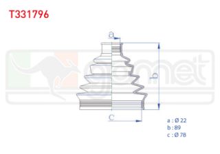 AKS KÖRÜĞÜ KİTİ SOL SAĞ DIS TERMOPLASTIK FIAT FİORİNO (146) 1.6 22X89X78 1988-2005 / CITROEN NEMO 1.4 HDI 2007- / PEUGEOT BİPPER (AA) 1.4 HDI 2008- / FIAT ALBEA 1.4 2003-2007 / 500 1.3 MJT 2008-2012 resmi