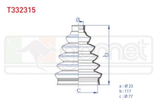 AKS KÖRÜĞÜ KİTİ SOL SAĞ DIS TERMOPLASTIK OPEL ASTRA H 1.4İ 23X117X77 2004-2010 / ZAFİRA B 1.6 2005-2011 / CITROEN C3 1.4 HDI 2002-2009 /NİSSAN MİCRA 1.5 DCI 2003-2010/PEUGEOT 207 1.4 HDI 2006-2012 resmi