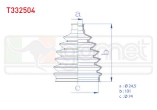 AKS KÖRÜĞÜ KİTİ SOL SAĞ DIS TERMOPLASTIK RENAULT KANGOO (KW0/1) 1.5 DCI 24,5X101X74 2008- / CLİO III (BR0/1,CR0/1) 1.5 DCI 2005-2012 / MODUS (F/JP0) 1.5 DCI 2004- resmi