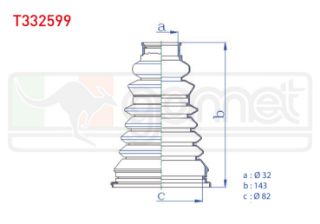 AKS KÖRÜĞÜ KİTİ SOL SAĞ DIS TERMOPLASTIK RENAULT MEGANE I (BA0/1) 1.6İ 16V 32X143X82 1996-2003 / KANGOO (KC0/1) 1.9 DTI 1998-2008 / TWINGO 1.2 1993-2007 / DACİA SANDERO 1.4İ 2008-2013 resmi