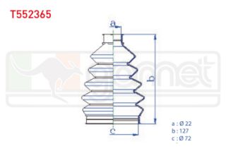 AKS KÖRÜĞÜ KİTİ SOL SAĞ DIS TERMOPLASTIK OPEL ASTRA G (F69) 1.2 16V 22X127X72 1998-2005 / CORSA B 1.2İ 16V 1993-2000 / CORSA C 1.2 2000-2006 resmi