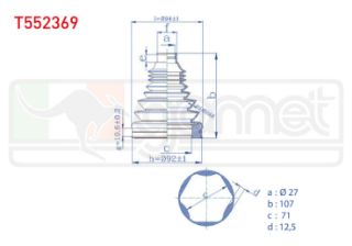 AKS KÖRÜĞÜ KİTİ SOL SAĞ İÇ TERMOPLASTIK VOLKSWAGEN PASSAT (3C2) 2.0 TDI 27X107X71 2005-2008/ GOLF VII 2.0 TDI 2012-/ BMW X5 3.0D 2007-2012/ SKODA OCTAVIA 2.0 TDI 2012-/ AUDI A4 2.0 TDI 2007-2015 resmi