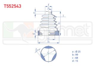 AKS KÖRÜĞÜ KİTİ SOL SAĞ İÇ TERMOPLASTIK RENAULT MEGANE II (BM0/1,CM0/1) 1.5 DCI 25X99X68 2002-2008 / CLİO II (BB0/1/2,CB0/1/2) 1.5 DCI 1998-2005 / SYMBOL II (LU1/2) 1.5 DCI 2008-2012 resmi