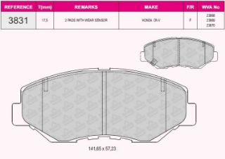 ÖN  FREN BALATASI HONDA CİVİC X FC KASA 1,6 2016-> CRV 2002 2006 ACCORD 2006 resmi