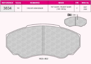 ÖN  FREN BALATASI BOXER DUCATO JUMPER 2,0HDI 2,0I 2,2HDI 14Q FISLI 02 06 resmi