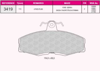 ÖN  FREN BALATASI FAVORIT FELİCİA FORMEN PİCK UP 1,9D resmi