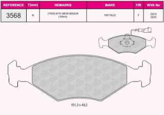 ÖN  FREN BALATASI PALİO SİENA 1,6 FISLI resmi