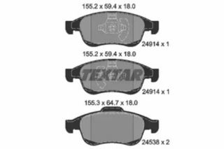 ÖN  FREN BALATASI FLUENCE DUSTER LODGY DOKKER 10> MEGANE III 09> 1,6 16V 2,0 16V 1,5DCI SCENİC III 09>1,6 16V resmi