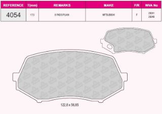 ÖN  FREN BALATASI CANTER 3,0DT FUSO 3,9DT FUSO 4,9DT FUSO CANTER FE511 FE711 06>10 resmi