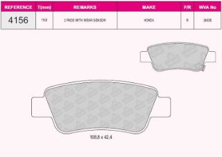 ARKA FREN BALATASI CRV 06 12 / CRV 12> [1,6 2,0 2,2] resmi