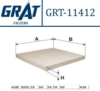 KABIN FILTRESI (H:18) (RENAULT: MEGANE SCENIC 97-99) resmi