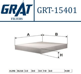 KABIN FILTRESI-KARBONSUZ-252×216×32 (VW POLO 02-10  SEAT IBIZA 02-10  SKODA FABIA 00-14) resmi