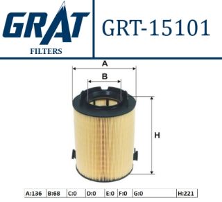 HAVA FILTRESI (VW CADDY 04-15  GOLF 04-14  PASSAT 06-15  AUDI A3 04-13  SEAT LEON 06-13  SKODA OCTAVIA 04-08) resmi