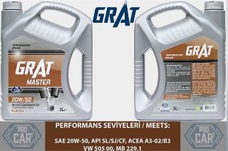 MOTOR YAĞI 3 LİTRE 20W50 API SL / CF resmi