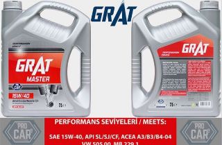 MOTOR YAĞI 7 LİTRE 15W40 API SL / CF resmi