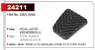 PEDAL LASTİĞİ FREN/DEBRİYAJ K2500 2.5 TCİ 4D56 04 K2500 2.5 CC EURO IV 04 resmi