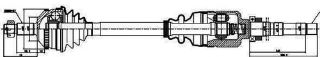 AKS SAĞ KOMPLE EXPERT P806 JUMPY EVASION (DIS FREZE:27 İÇ FREZE:37 BOY:947MM) XUD9TE 1,9TD ABSLI 48 DIS < 00 resmi