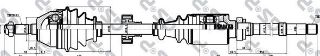 AKS SAĞ KOMPLE XSARA ZX (DIS FREZE: 21, İÇ FREZE:22 CONTA CAPI: 56,4MM, BOY: 860 MM) 1,1 1,4 8V 1,5D resmi