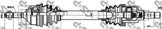 AKS SOL KOMPLE P206 (DIS FREZE:21 İÇ FREZE:22 BOY:610MM) TU3JP ET3J4 (1,4 8V / 16V) ABSSIZ DIS 98> resmi