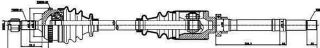 AKS SAĞ KOMPLE P106 GTI SAXO VTS (DIS FREZE: 21 İÇ FREZE: 22 BOY: 811,5MM) TU5J4 (1,6 16V) ABSLI: 48 DIS 99> resmi