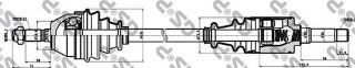 AKS SAĞ KOMPLE P106 SAXO (DIS FREZE: 21, İÇ FREZE: 22, BOY: 798MM CONTA CAPI: 58,5MM)TU1M TU3JP TUD5 (1,1 1,6 1,5 DIZEL) 4 BİJON (91 96) / (M20*1,5) resmi