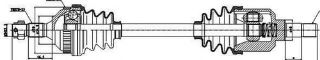 AKS SOL KOMPLE PARTNER II BERLİNGO II (DIS FREZE: 25 İÇ FREZE: 24 BOY: 583 MM) DW10TD (2,0HDI 8V) DW8B / DW10TD ABSLI: 29 DIS resmi