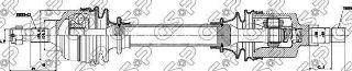 AKS SOL KOMPLE C5 (DIS FREZE: 25, İÇ FREZE: 37, UZUNLUK: 638 MM) DW10ATED (2,0HDI 8V) ES9J4S (3,0 24V) / (01 08) resmi