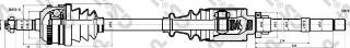 AKS SAĞ KOMPLE P106 GTI SAXO VTS (DIS FREZE: 21 İÇ FREZE: 22 BOY: 800MM) TU5J4 (1,6 16V) ABSLI: 48 DIS < 99 resmi